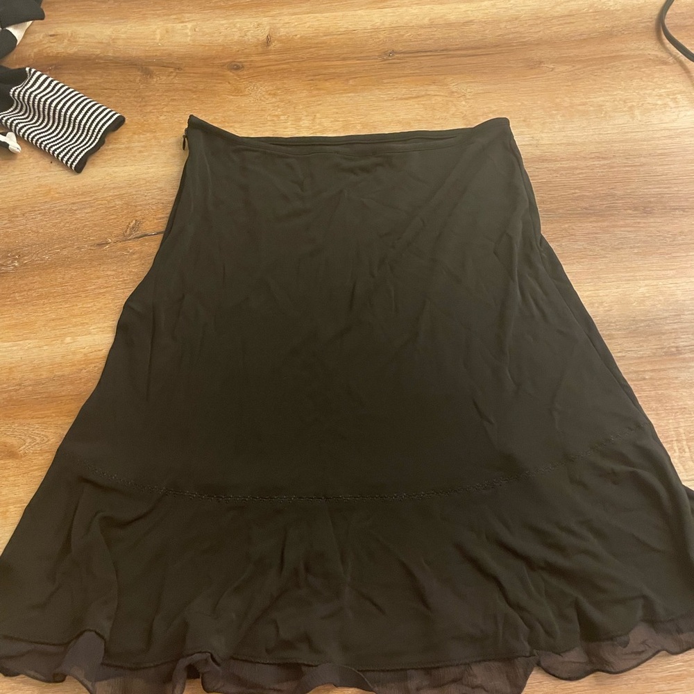 Tahari Black Maxi A-Line Skirt for Casual Wear
